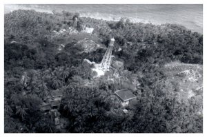 Aerial View of Tower on the shores of Samar Philippines 1945 RPPC Postcard Qty 3
