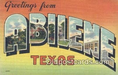 Abilene, Texas USA Large Letter Town Unused 