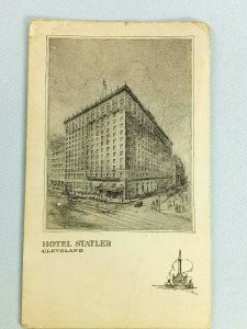 Vintage Postcard Hotel Statler Cleveland OH Euclid Ave at East 12th St Post 1922