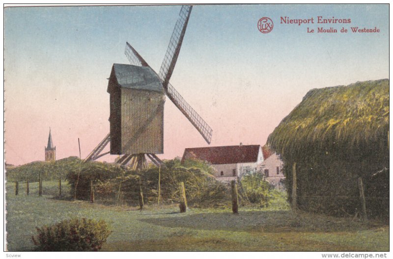 NIEUPORT ENVIRONS, West Flanders, Belgium, 1900-1910's; Le Moulin De Westende