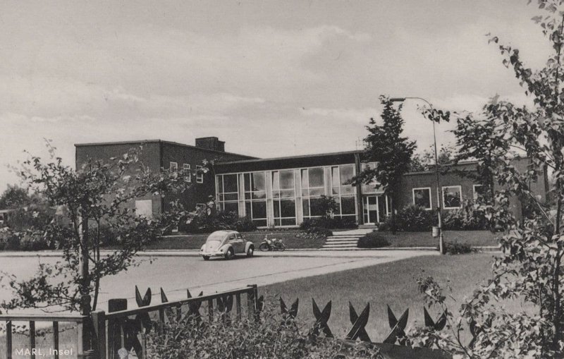 Marl Insel German Mini Car Park Vintage Real Photo Postcard