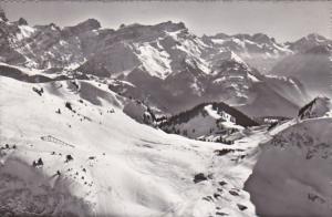 Switzerland Bretaye Les Alpes vaudoises et le Mont Blanc 1958  Photo