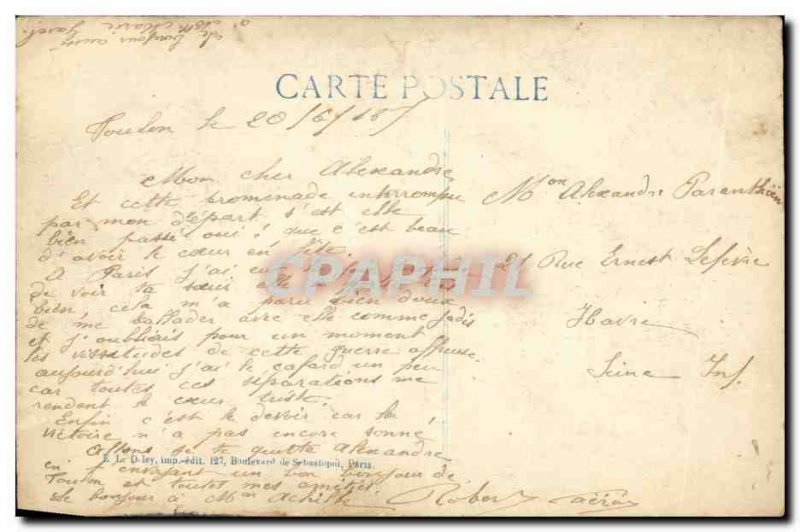 Old Postcard Boat War Navy squadron Bouvet Breastplate of runs in the Dardane...