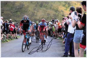 Connor Swift GB Cyclist 2018 Tour De Yorkshire 12x8 Hand Signed Photo