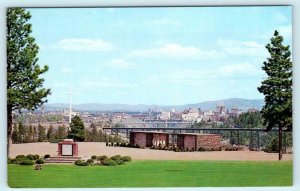 SPOKANE, WA ~ Cross & Garden Crypts GREENWOOD MEMORIAL TERRACE Cemetery Postcard