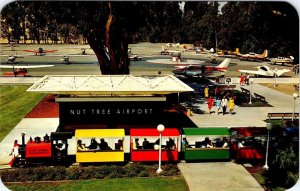 CA, Vacaville  NUT TREE AIRPORT~Miniature Railroad Train  ROADSIDE  Postcard