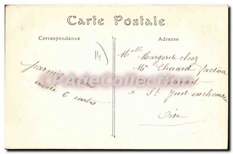 Old Postcard Cabourg La Plage Des Bains I'Heure