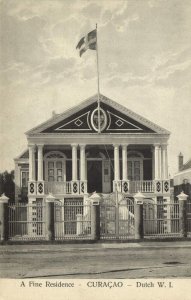 curacao, D.W.I., WILLEMSTAD, A Fine Residence (1900s) El Globo Postcard