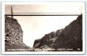 RPPC HANSEN, ID ~ Snake River ~ 1943 HANSEN BRIDGE Twin Falls County Postcard