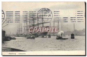 Postcard Old Hamburg Yacht Hafenpartie