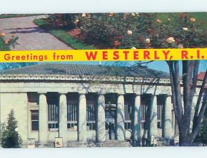 Unused Pre-1980 TWO VIEWS ON CARD Westerly Rhode Island RI ho7278@