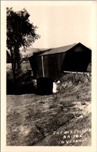 Real Photo Postcard The Old Covered Bridge in Pittsford, Vermont