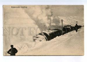 235425 NORWAY Bergen Railway Roterende sneplog Old postcard