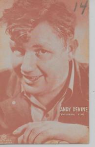 Andy Devine actor comic cowboy sidekick arcade card antique pc Z26273