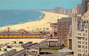 Bird's Eye View of Hotels, Bathing Beach And Ocean, Amusement Pier Atlantic C...