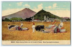 1911 Modern American Binders Near Pyramid of Cholula Mexico Danbury NH Postcard