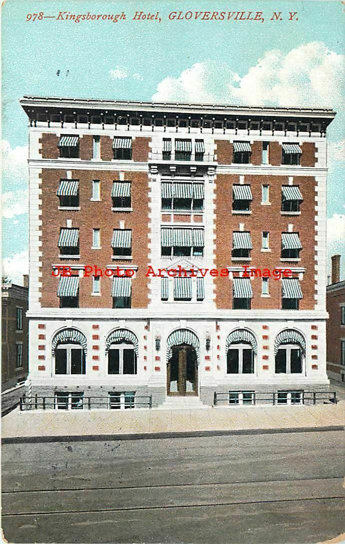 NY, Gloversville, New York, Kingsborough Hotel, Exterior View, 1910 PM, No 978 United States
