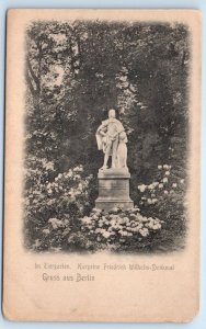 Gruss aus BERLIN Tiergarten Kurprinz Friedrich Wilhelm-Denkmal GERMANY Postcard