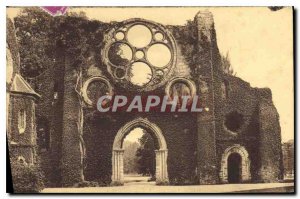 Postcard Old worth of Cernay abbey The front of the church