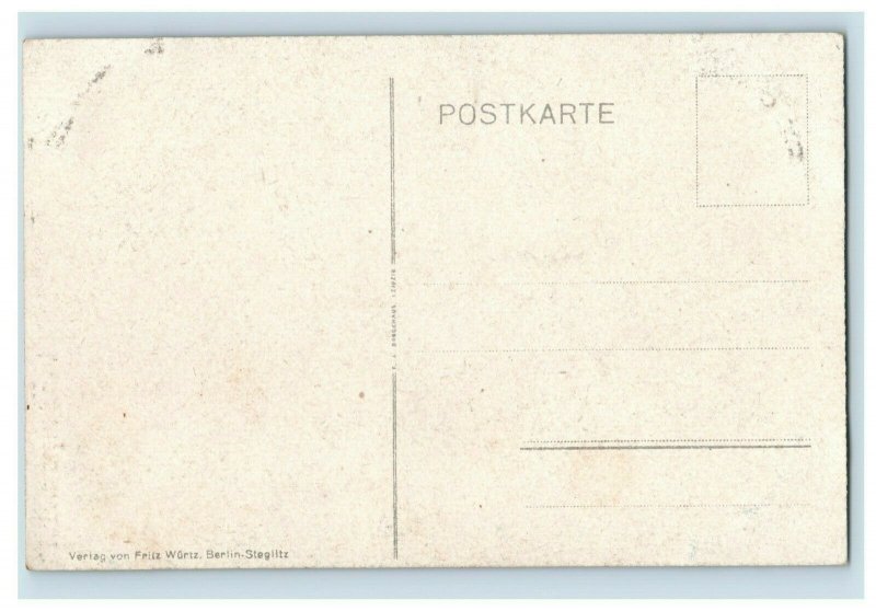 1914-16 WWI German Mitau, Schloss (Portal), Vintage Unused Postcard P20 