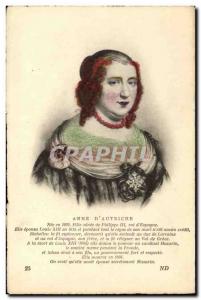 Old Postcard Anne d & # 39Autriche eldest daughter of King Philip III of & # ...