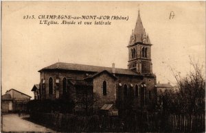 CPA CHAMPAGNE au MONT-d'OR Église.Abside et vue laterale. (443898)