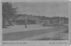 Freeport Maine Roarland Cabins Gas Station Antique Postcard K79924