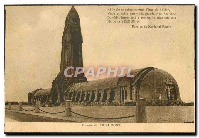 Old Postcard Douaumont Ossuary
