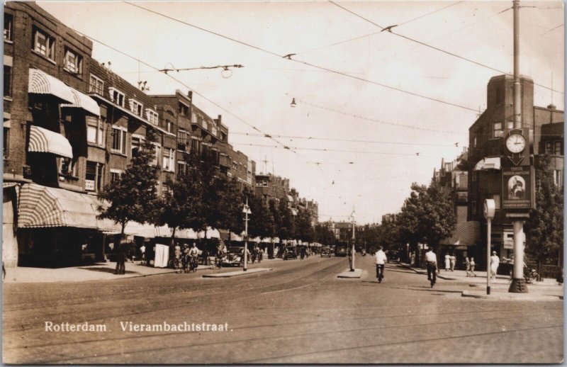 Netherlands Rotterdam Vierambachtstraat Vintage RPPC C091