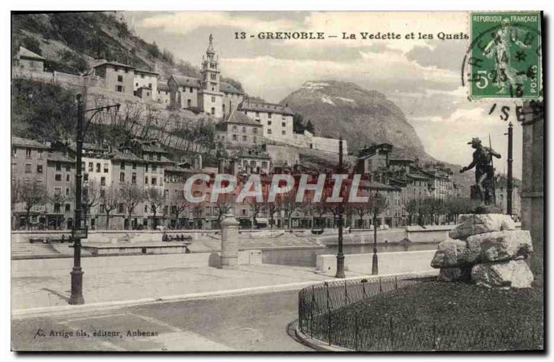 CPA Grenoble La Vedette et les Quais 