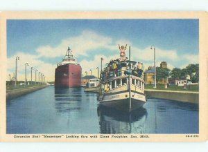 Pre-chrome BOAT SCENE Soo - Sault Ste. Marie Michigan MI AF4977