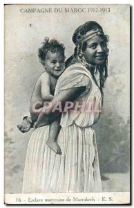 Postcard Old Slave Moroccan Marrakech Marox