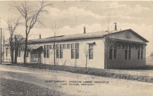H76/ Camp Taylor Kentucky Postcard c1919 American Library Association 181