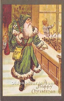 Santa Claus Postcard Old Vintage Christmas Post Card Santa Claus Christmas, P...