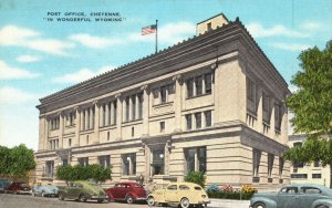 Post Office Postal Service Building Wonderful Cheyenne Wyoming Vintage Postcard