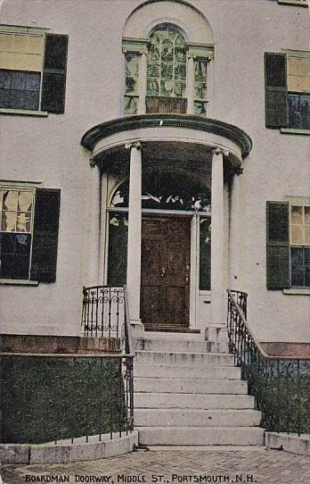 New Hampshire Portmouth Boardman Doorway Dr Mays House Middle Street