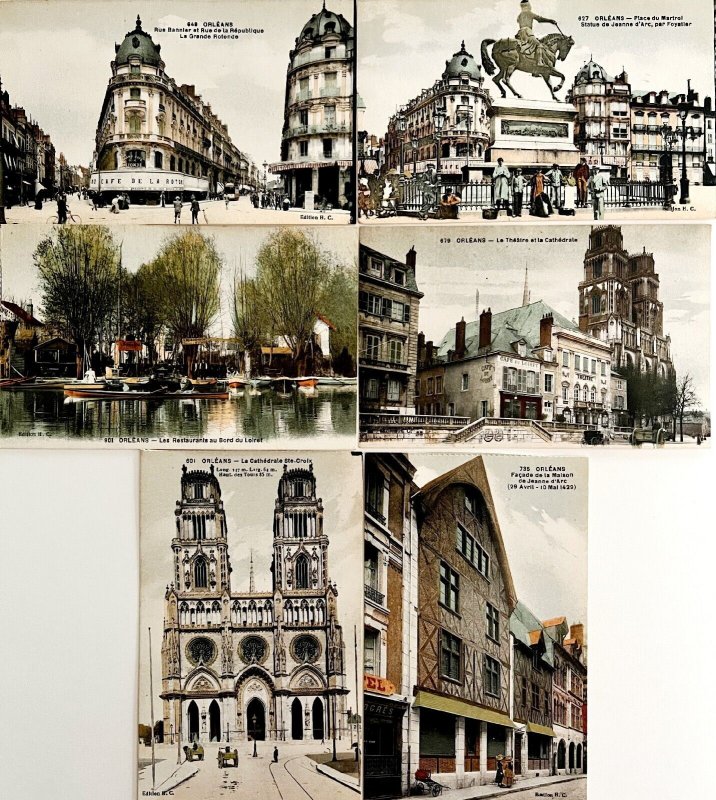 Orleans France Lot Of 19 Postcards Various Landmarks Scenes c1910-30s PCBG9B