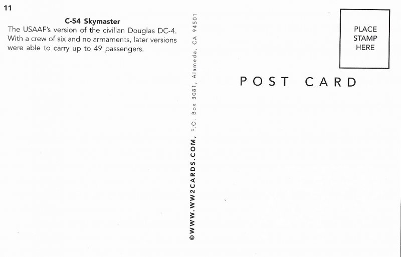 The C-54 Skymaster Air Force Passenger Airplane