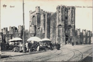 Belgium Ghent Gand L'Entree du Chateau des Comtes Vintage Postcard C067