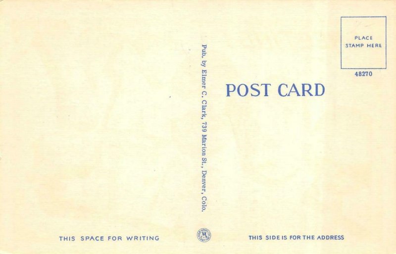 Greetings From The ROCKY MOUNTAINS Large Letter Linen    c1940's Postcard