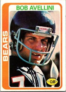 1978 Topps Football Card Bob Avellini Chicaco Bears sk7035