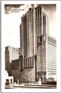 1958 Civic Opera House Chicago Illinois IL Real Photo RPPC Posted Postcard