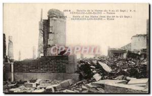 Sermaize les Bains Old Postcard Ruins Battle of the Marne