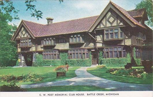 Michigan Battle Crekk C W Post Memorial Club House