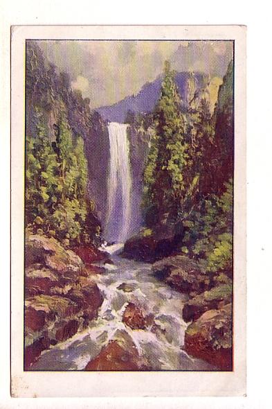 Water Falls Scene,  Used 1914, Split Ring Cancel Nova Scotia