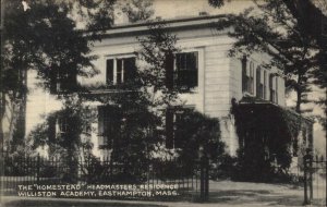 Easthampton Massachusetts MA Academy Homestead c1940s Postcard