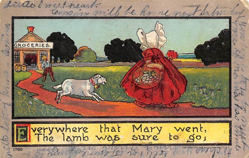 Everywhere that Mary went the lamb was sure to go Bonnets PU 1907 