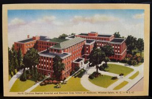 Vintage Postcard 1930-1945 NC Baptist Hospital, Winston-Salem, North Carolina NC