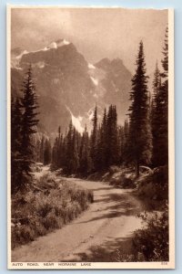 Canada Postcard View Of Auto Road Near Moraine Lake c1910's Unposted Antique