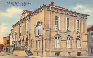 Charleston South Carolina 1940s Postcard Exchange Building